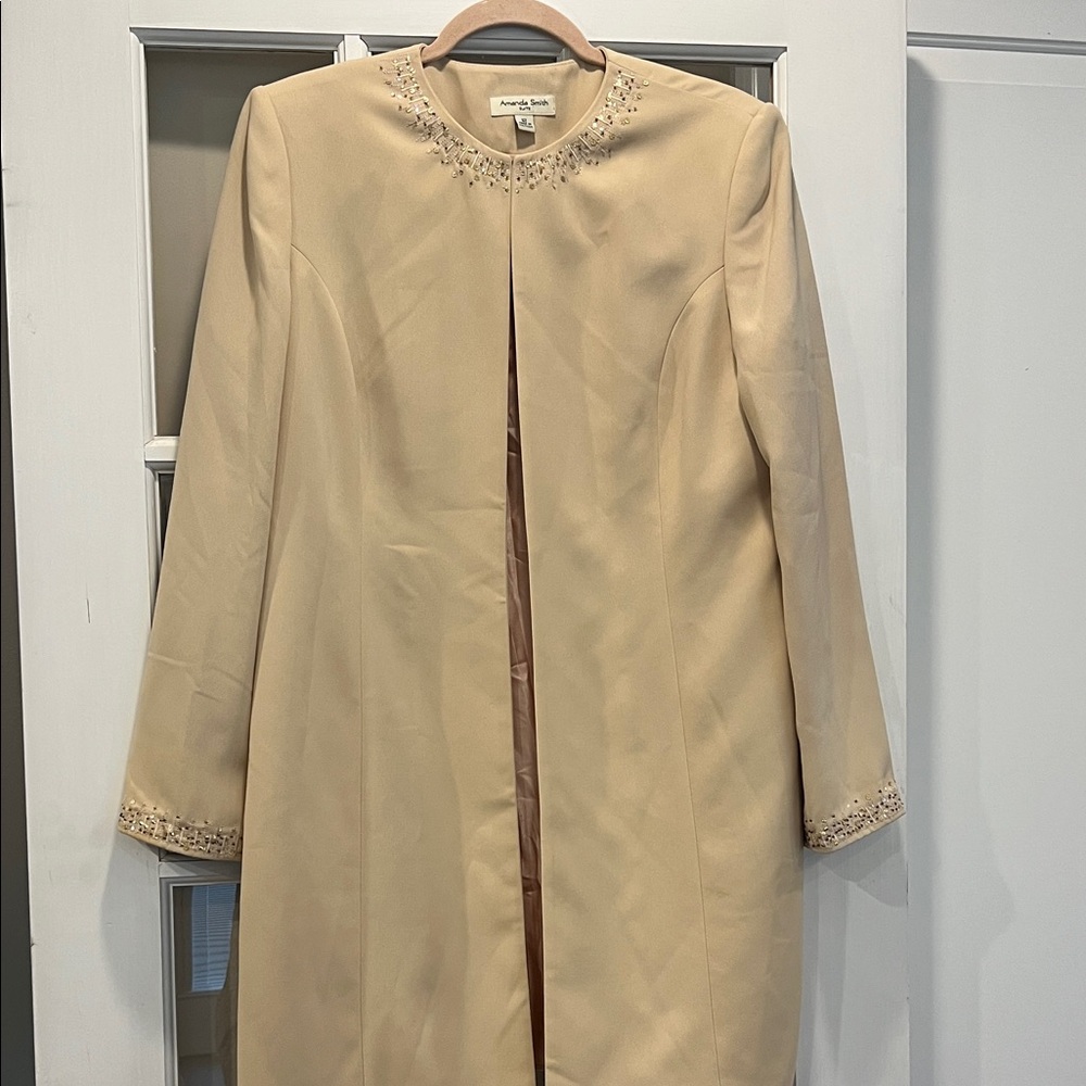 Amanda Smith Tan Embellished Blazer